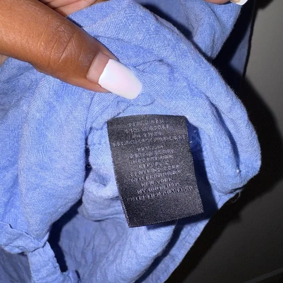 Magaschoni Light Blue Casual Button Down Shirt - Picture 3 of 4